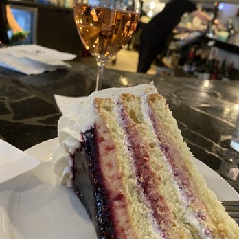 Cafe Latte - Raspberry torte - Comfort Food Near Me - Saint Paul, Minnesota