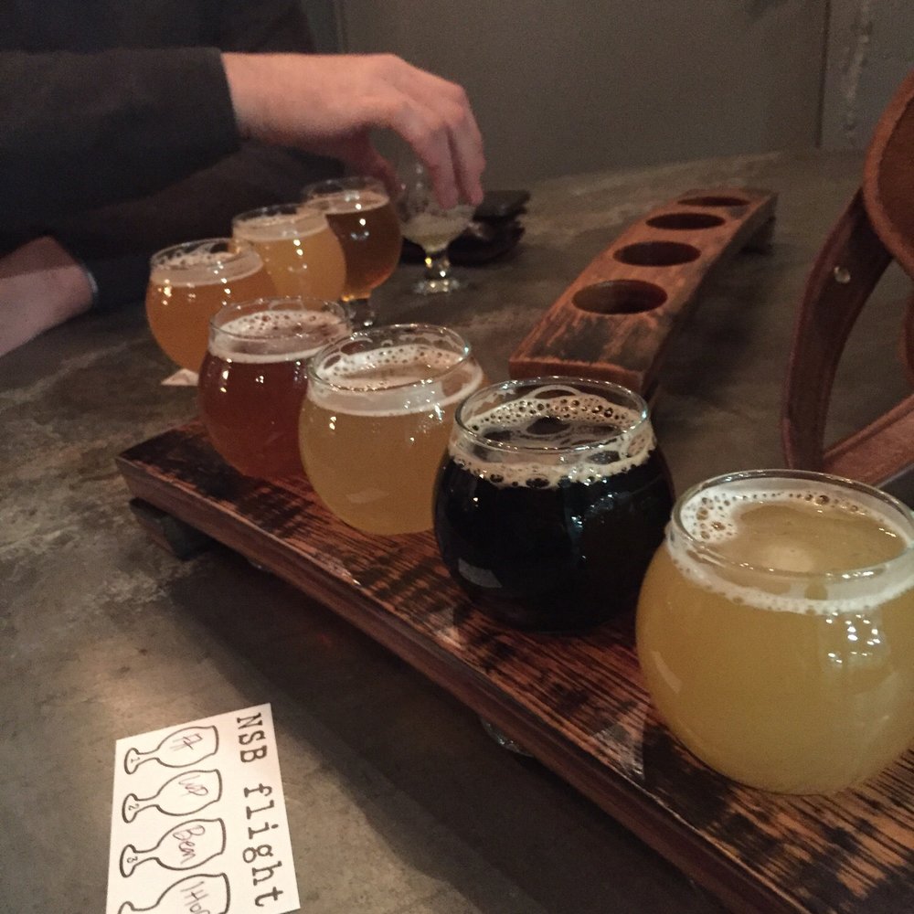 Night Shift Brewing - Tasting flight ( falling apple, whirlpool, porter, ihop) - Breweries Near Me - Everett, Massachusetts