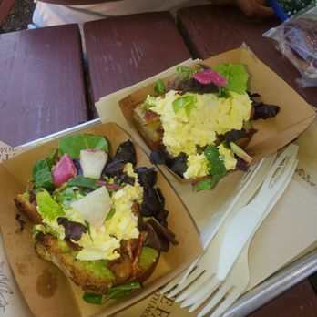 The Farm Kitchen - Avocado Egg Salad Toast cut in half - Sandwiches Near Me - Phoenix, Arizona