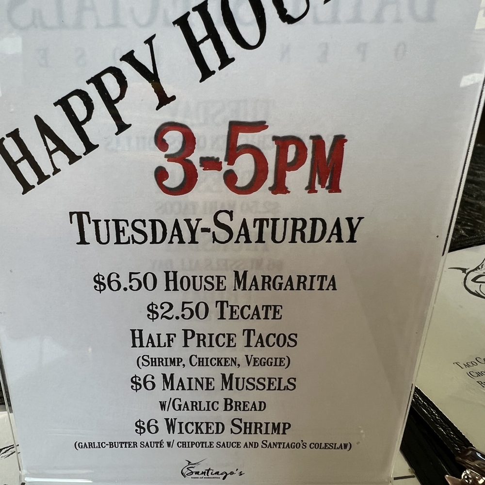 Santiago’s - Happy Hour Daily Deals - Bars Near Me - Hampton, New Hampshire Santiago’s - Happy Hour Daily Deals - Bars Near Me - Hampton, New Hampshire