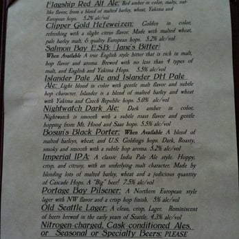 Jolly Roger Taproom - Beer list. - Brewpubs Near Me - Seattle, Washington