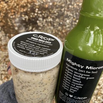 CROP Juice - Cinna-nana oats & (my favorite juice) Might Micros - Juice Bars & Smoothies Near Me - Sarasota, Florida
