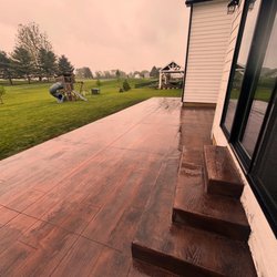 Burdette Concrete - stunning stamped & stained patio