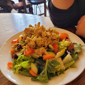 Greenhorn - Teen ordered curried chicken salad. Ate all the chicken but too "teenager" for the dressing. Beautiful color salad, photo does no justice. - Vegan Near Me - Bluffton, Ohio