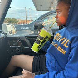 7-Eleven - My kid enjoying her slurpee on 7/11