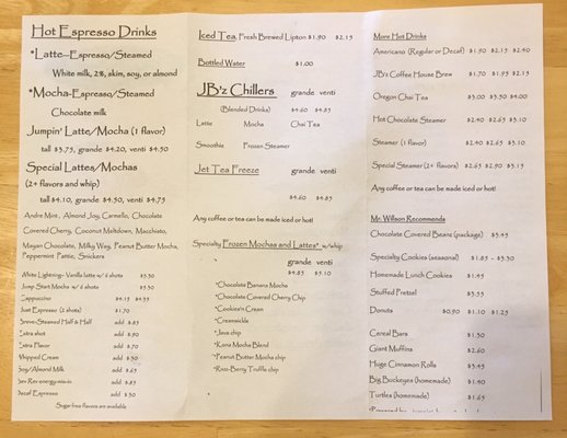 Menu photo 1 Jumpin' Beanz Coffee House Bryan, OH Menu photo 1 Jumpin' Beanz Coffee House Bryan, OH