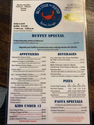 Menu photo 2 B & J's Steaks & Seafood Darien, GA