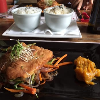 bra.do Restaurante - Peixe com legumes e chutney de manga - Brazilian Near Me - São Paulo, SP