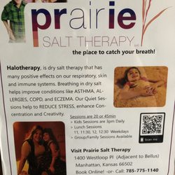 Prairie Salt Therapy - Flier for services