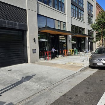 Bicycle Coffee - The outside with plenty of bicycle places to lock up. - Coffee & Tea Near Me - Oakland, California