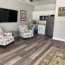 Central RV Park at Parkside - Our Community Room features a coffee bar and a full-size refrigerator. Ice and ice cream treats are available for purchase as well.