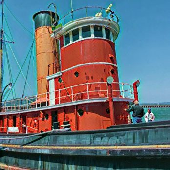 Hyde Street Pier - Hercules tugboat at Hyde Street Pier - Parks Near Me - San Francisco, California