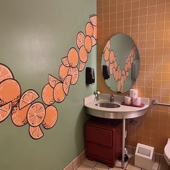 Marigold Kitchen - Cool bathroom mural colors . Bathroom so clean ! Very hot water to wash hands !! - Breakfast & Brunch Near Me - Madison, Wisconsin