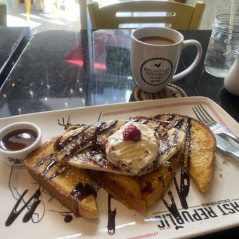 Breakfast Republic - Banana split French Toast. Ice cream on top. - Breakfast & Brunch Near Me - Culver City, California Breakfast Republic - Banana split French Toast. Ice cream on top. - Breakfast & Brunch Near Me - Culver City, California