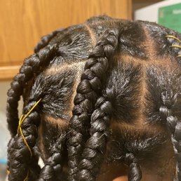 Kids hair after box braids within 1 hour.
