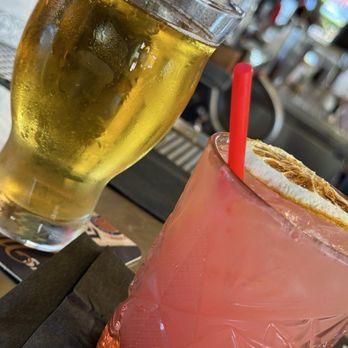 Taco Station - Mezcalita (guava) and beer. - Mexican Near Me - Riverside, California Taco Station - Mezcalita (guava) and beer. - Mexican Near Me - Riverside, California