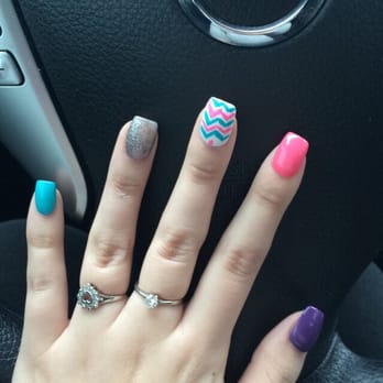 HK Nails - Nails were shaped amazing but checkout my awful design ... - Nail Salons Near Me - Severna Park, Maryland