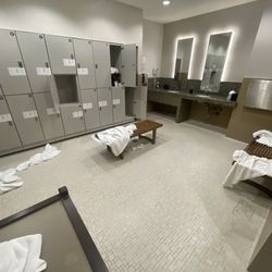The Spa At Whistler - Tony and filthy locker room.
