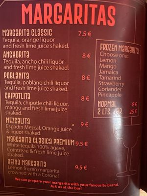 Menu photo 6 El Pachuco Barcelona, B Menu photo 6 El Pachuco Barcelona, B