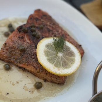 Besitos Fine Cuisine - Salmon!! Loved the capers - Waffles Near Me - Manteca, California