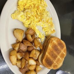 Dena's Place Diner & Grill - Eggs, home fries, and toast.