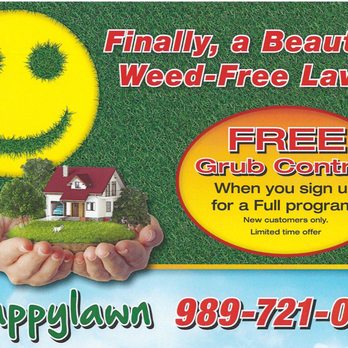 Happy Lawn - Free grub control with six lawn applications. - Lawn Services Near Me - Gladwin, Michigan Happy Lawn - Free grub control with six lawn applications. - Lawn Services Near Me - Gladwin, Michigan