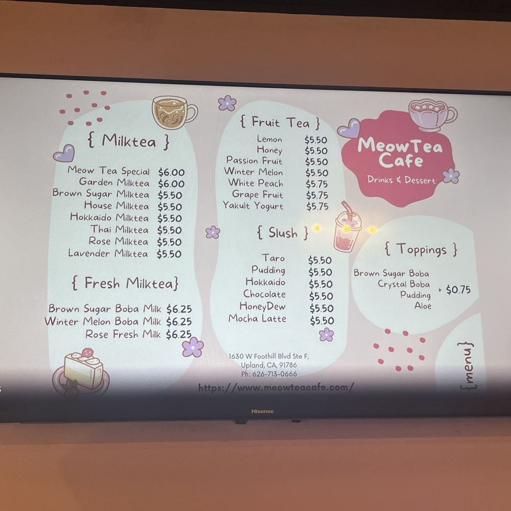 Meow Tea Cafe - Menu - Bubble Tea Near Me - Upland, California Meow Tea Cafe - Menu - Bubble Tea Near Me - Upland, California