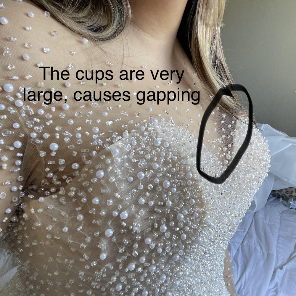 Rosaya's Stitching Post - Before: cups were too large and away from my chest, caused weird gaps and bumps - Sewing & Alterations Near Me - Davie, Florida Rosaya's Stitching Post - Before: cups were too large and away from my chest, caused weird gaps and bumps - Sewing & Alterations Near Me - Davie, Florida