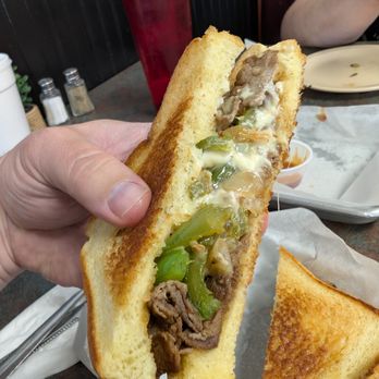 Caleb’s Place - Crosscut of the steak sandwich, I enjoyed it. - Wraps Near Me - Rockingham, North Carolina
