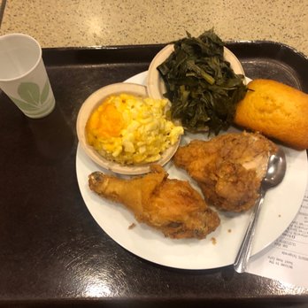 Sweet Home Cafe - Fried chicken with collared greens, mac n' cheese, and corn bread. - Cafes Near Me - Washington, DC, District of Columbia