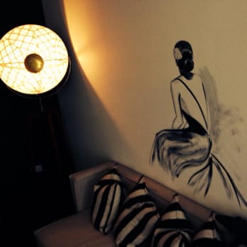 Refinery Hotel - My painting on my wall in a groovy suite overlooking the Empire State buding w/ changing light show  for Christmas - Hotels Near Me - New York, New York
