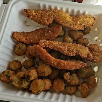 Lawrence's Fish & Shrimp - pick 2  catfish strips, ocean perch,  okra - Chicken Wings Near Me - Chicago, Illinois