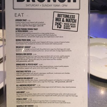 Yard House - Brunch menu - New American Near Me - Boca Raton, Florida