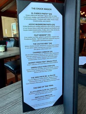 Menu photo 2 Ponderosa House Scottsdale, AZ