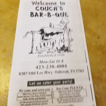 Couch's Barbecue - Menu - Barbeque Near Me - Ooltewah, Tennessee Couch's Barbecue - Menu - Barbeque Near Me - Ooltewah, Tennessee