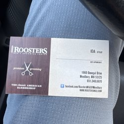 Roosters Men's Grooming Center - This is her business card if you are looking to request her