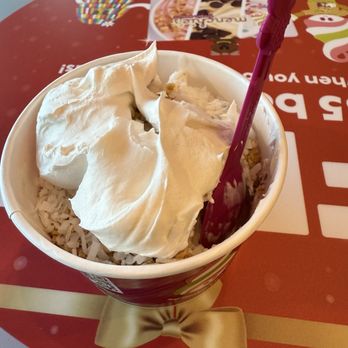 Menchie's Frozen Yogurt - Got my birthday reward!  Original Tart with toppings - Ice Cream & Frozen Yogurt Near Me - Austin, Texas