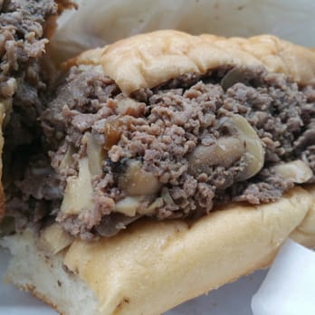 Leo's Steak Shop - Mushroom 'steak, detail, check that texture. - Sandwiches Near Me - Folcroft, Pennsylvania
