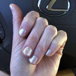 Clean polished nails with some sparkle