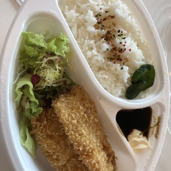 大松日 - Daily set lunch. Fish cutlet rice with salad and pickled veg. $55 - Teppanyaki Near Me - Hong Kong, HK