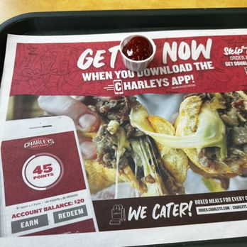 Charleys Cheesesteaks - They have an app and reward points - Fast Food Near Me - Galesburg, Illinois