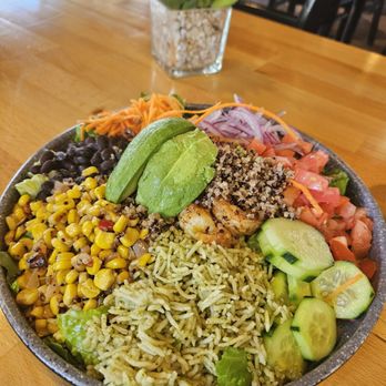Inka Chicken - Incase bowl with shrimp - Peruvian Near Me - Austin, Texas