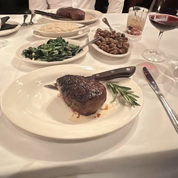 Lewnes' Steakhouse - Filet, spinach, mashed potatoes, mushrooms - Steakhouses Near Me - Annapolis, Maryland Lewnes' Steakhouse - Filet, spinach, mashed potatoes, mushrooms - Steakhouses Near Me - Annapolis, Maryland
