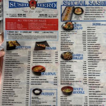 Sushi Hero - Menu - Sushi Bars Near Me - Henderson, Nevada Sushi Hero - Menu - Sushi Bars Near Me - Henderson, Nevada