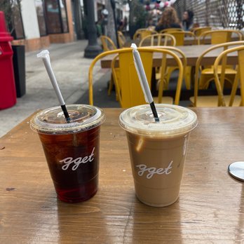 Go Get Em Tiger - Iced cold brew and iced oat milk latte - Coffee & Tea Near Me - Los Angeles, California