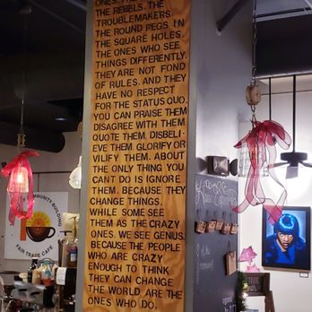 Fair Trade Cafe - Interesting quote - Coffee & Tea Near Me - Phoenix, Arizona