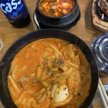 Tang Jip - Rose tteokbokki and seafood tofu soup - Korean Near Me - Concord, California
