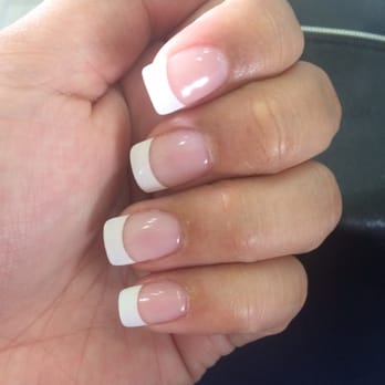 Nails and lashes by Ashley  - Acrylic French tips - Eyelash Service Near Me - Paramount, California