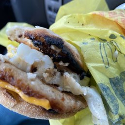 the inside of a sandwich