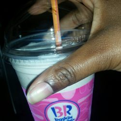 Baskin Robbins - It was so good. I got the cherry cheesecake frozen yogurt milkshake. They let you taste test any flavor too!
